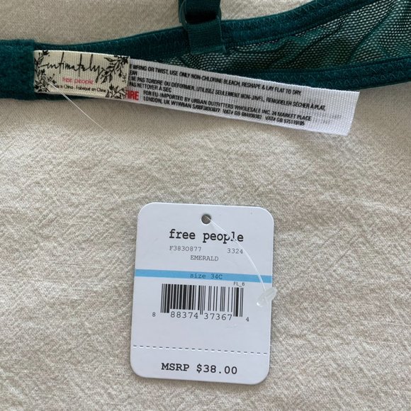 NWT Free People Intimately Free Lace Triangle Underwire Bra - Picture 5 of 5